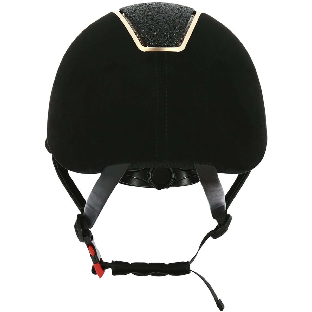 EQUITHÈME Casco Glint Lamé Negro/Oro Rosa