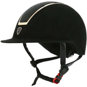 EQUITHÈME Casco Glint Lamé Negro/Oro Rosa