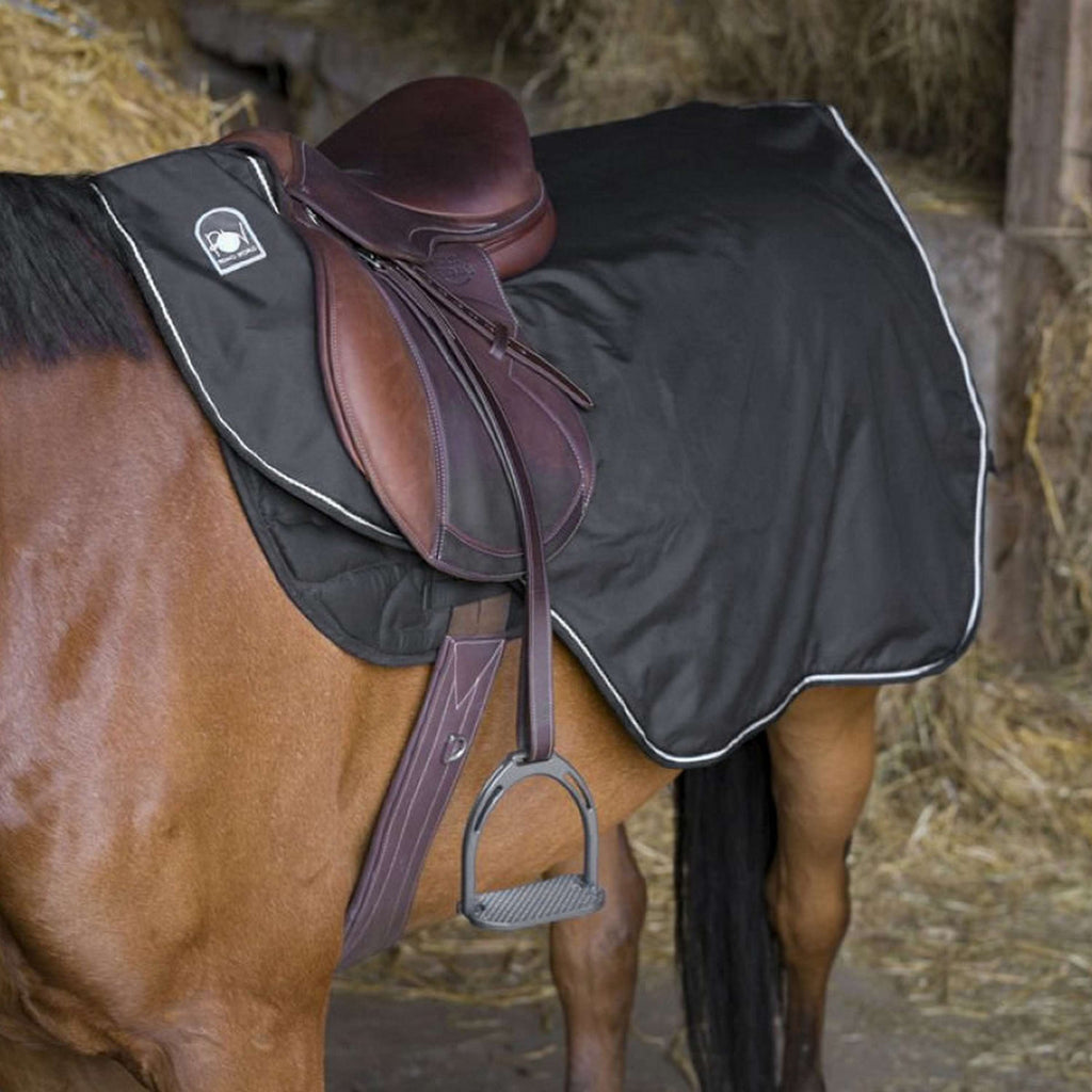 Riding World Manta de ejercicio Impermeable Negro