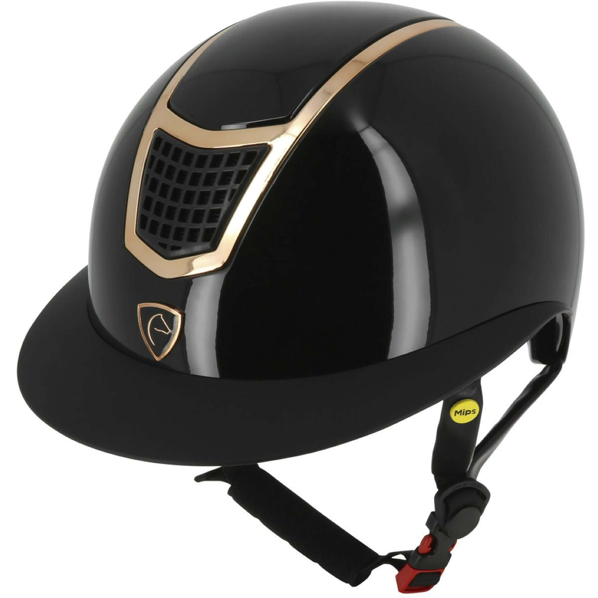 EQUITHÈME Casco Airy LM Mips Negro/Oro Rosa