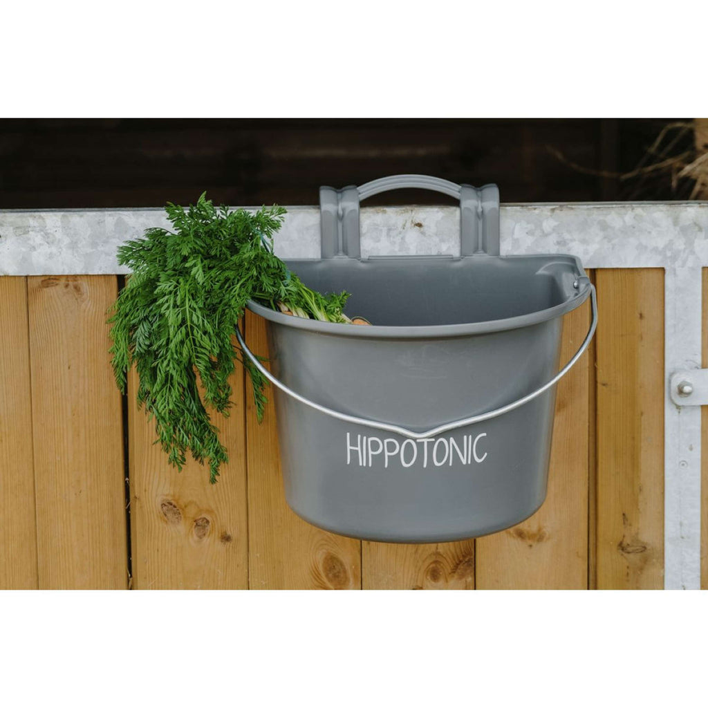 Hippotonic Plato de Comida con Asa Gris Oscuro