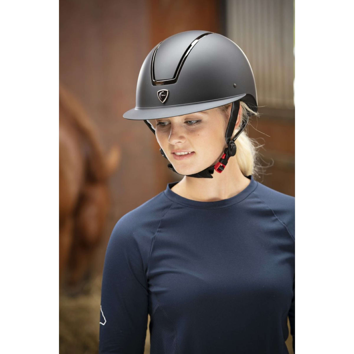 EQUITHÈME Gorra Glint Mat Negro/Negro