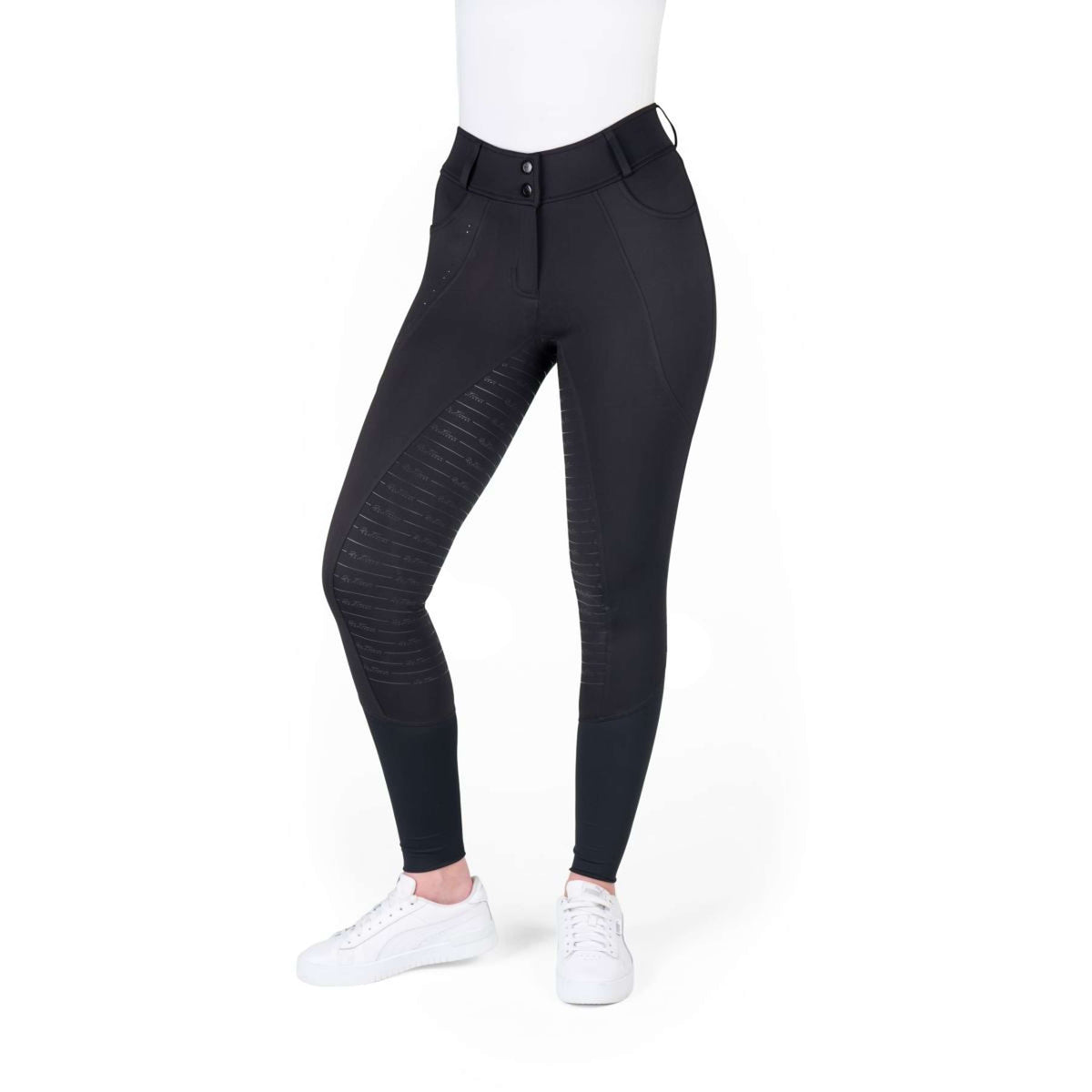 EQUITHÈME Pantalón de Equitación Elsa Full Grip Negro