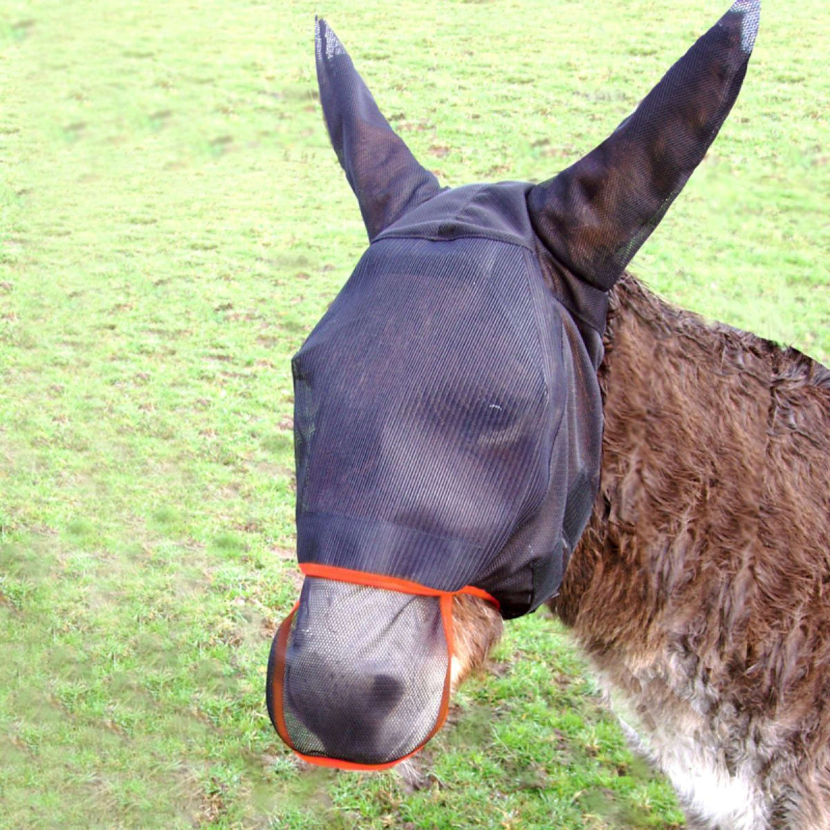 Equilibrium Máscara para Moscas Field Relief Max Donkey con Orejas Negro/Naranja