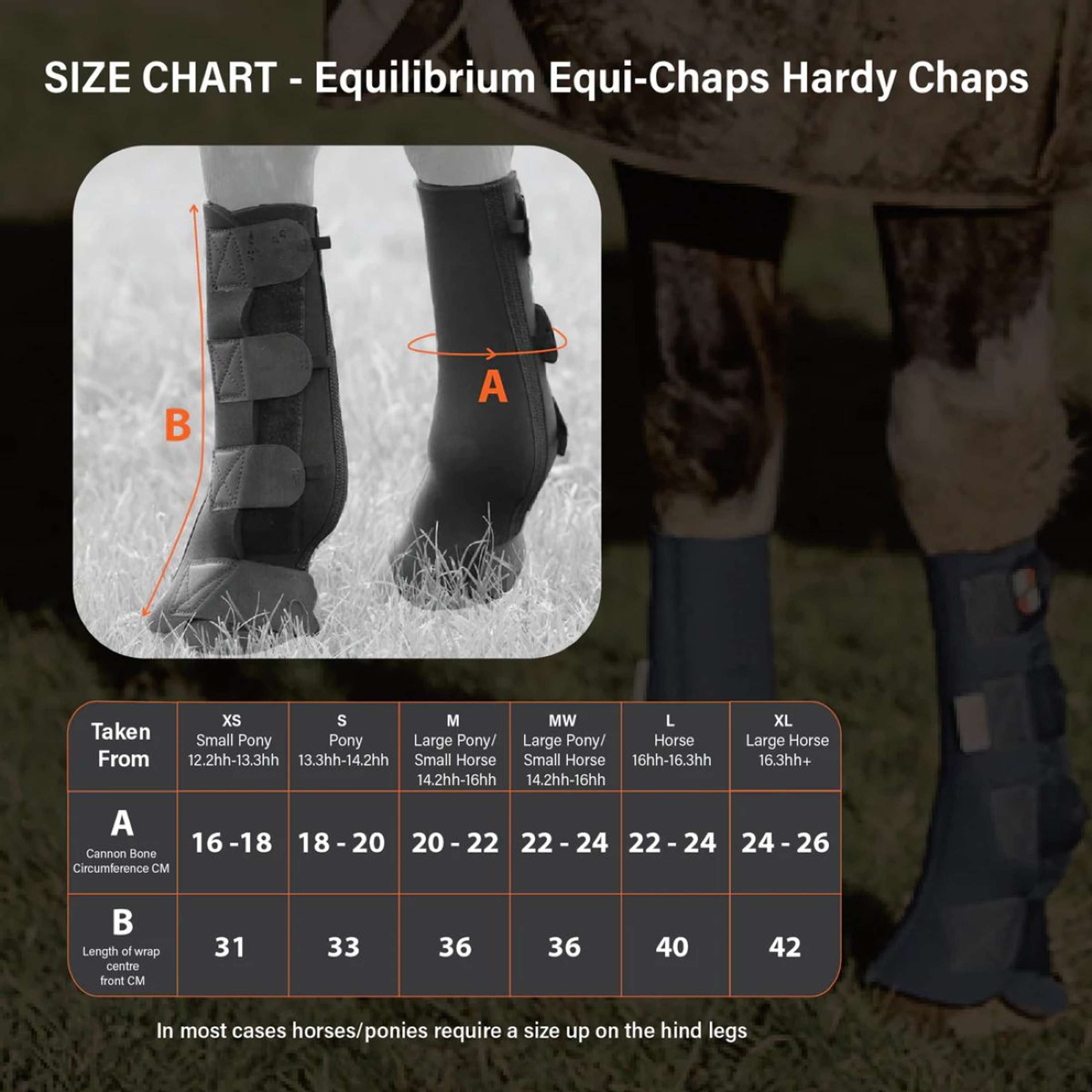 Equilibrium Protectores de piernas Equi-Chaps Hardy Navy