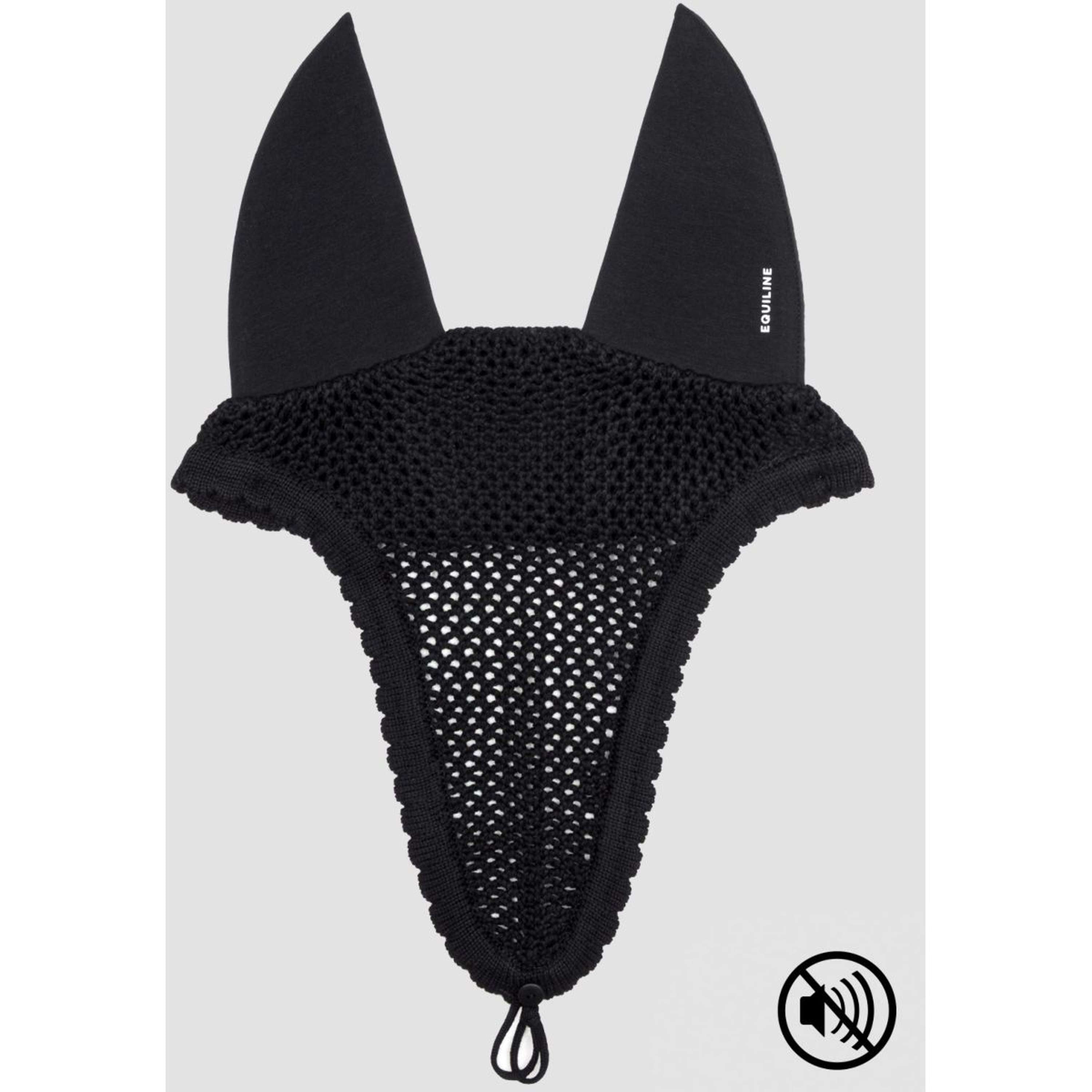 Equiline Bonete para Orejas Ruben Soundproof con Lazo Negro