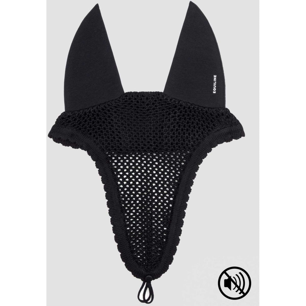 Equiline Bonete para Orejas Ruben Soundproof con Lazo Negro