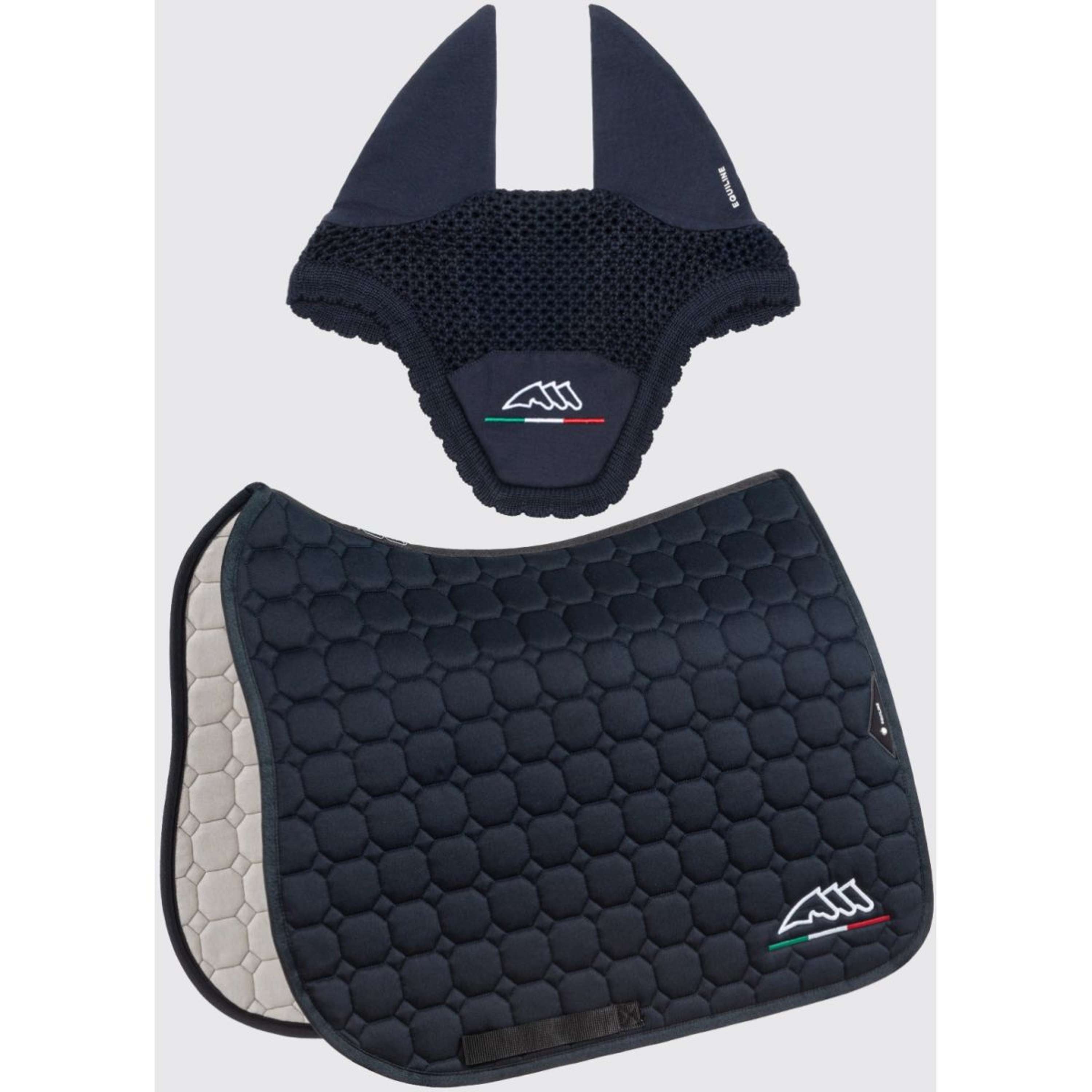 Equiline Almohadilla de Montura y Mosquero Doma clásica Octagon Navy