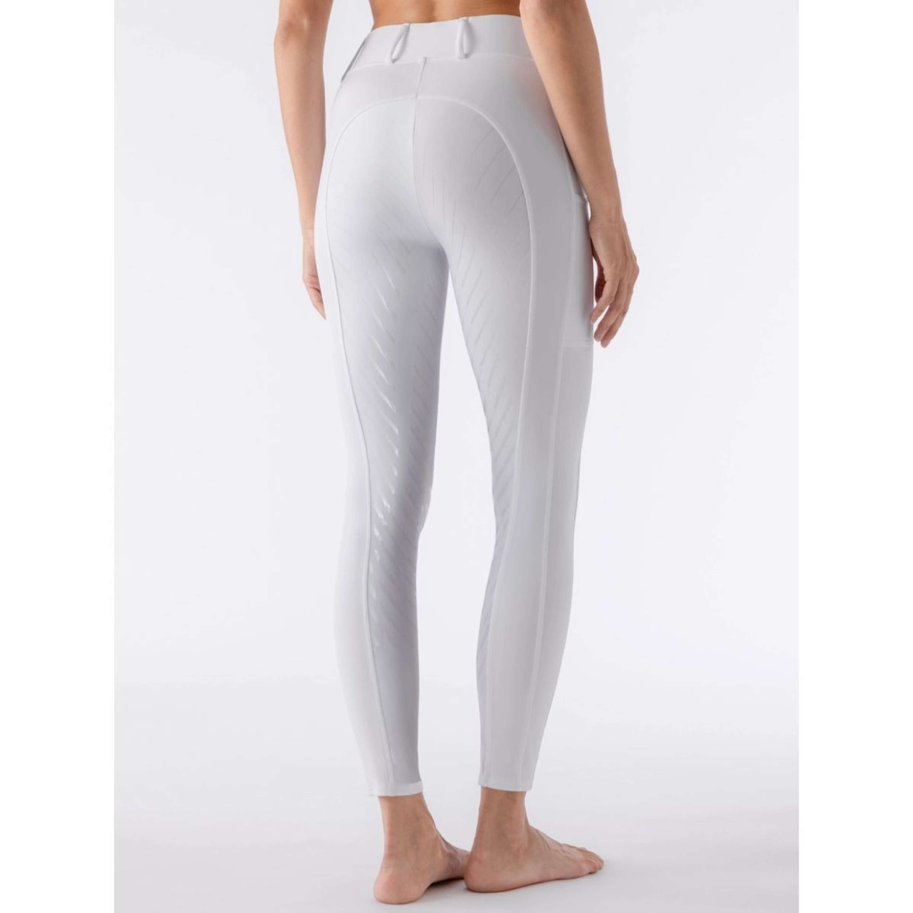 Equiline Legging de Equitación Carbef Full Grip Blanco