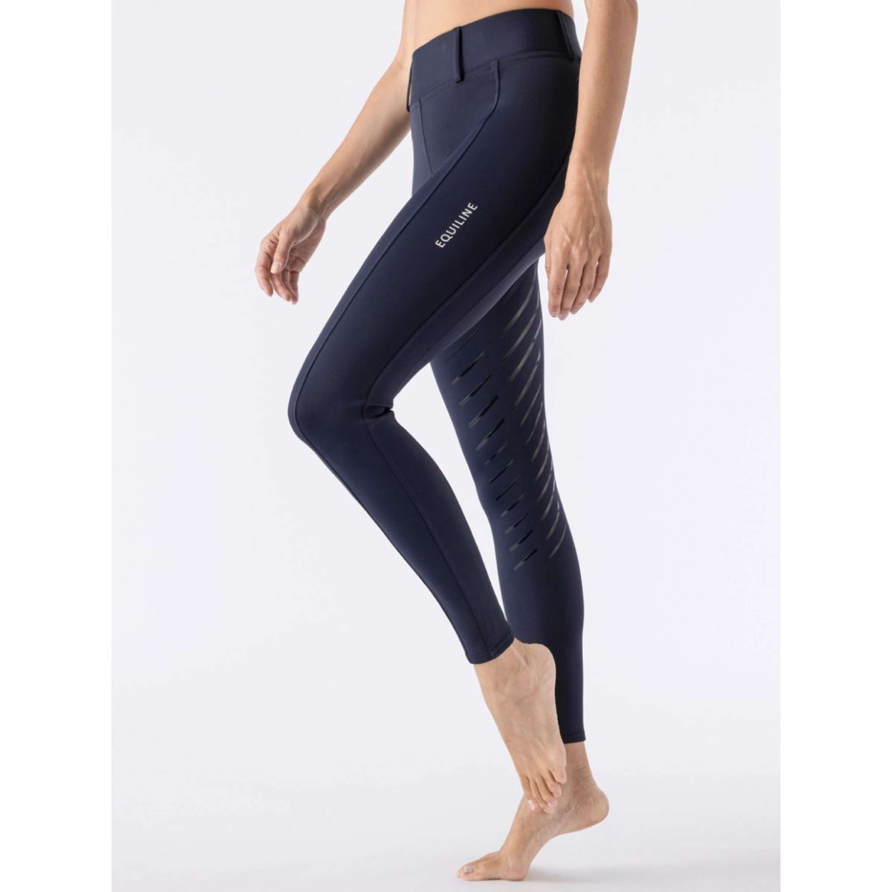 Equiline Legging de Equitación Carbef Full Grip Navy