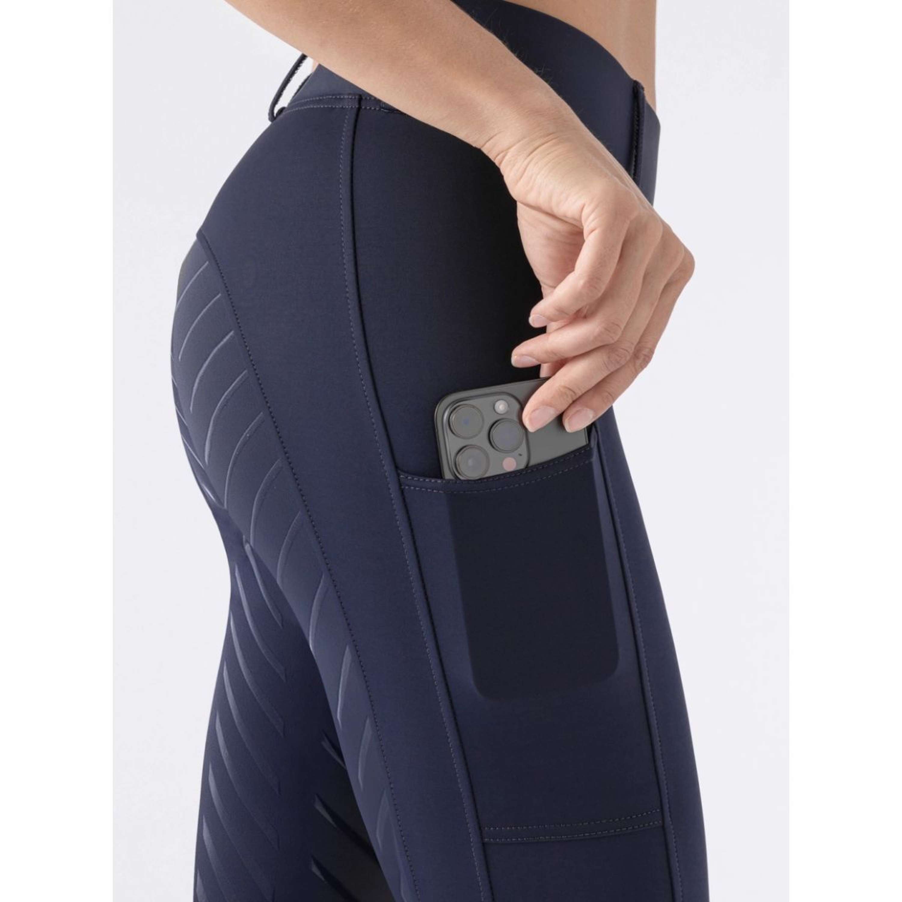 Equiline Legging de Equitación Carbef Full Grip Navy