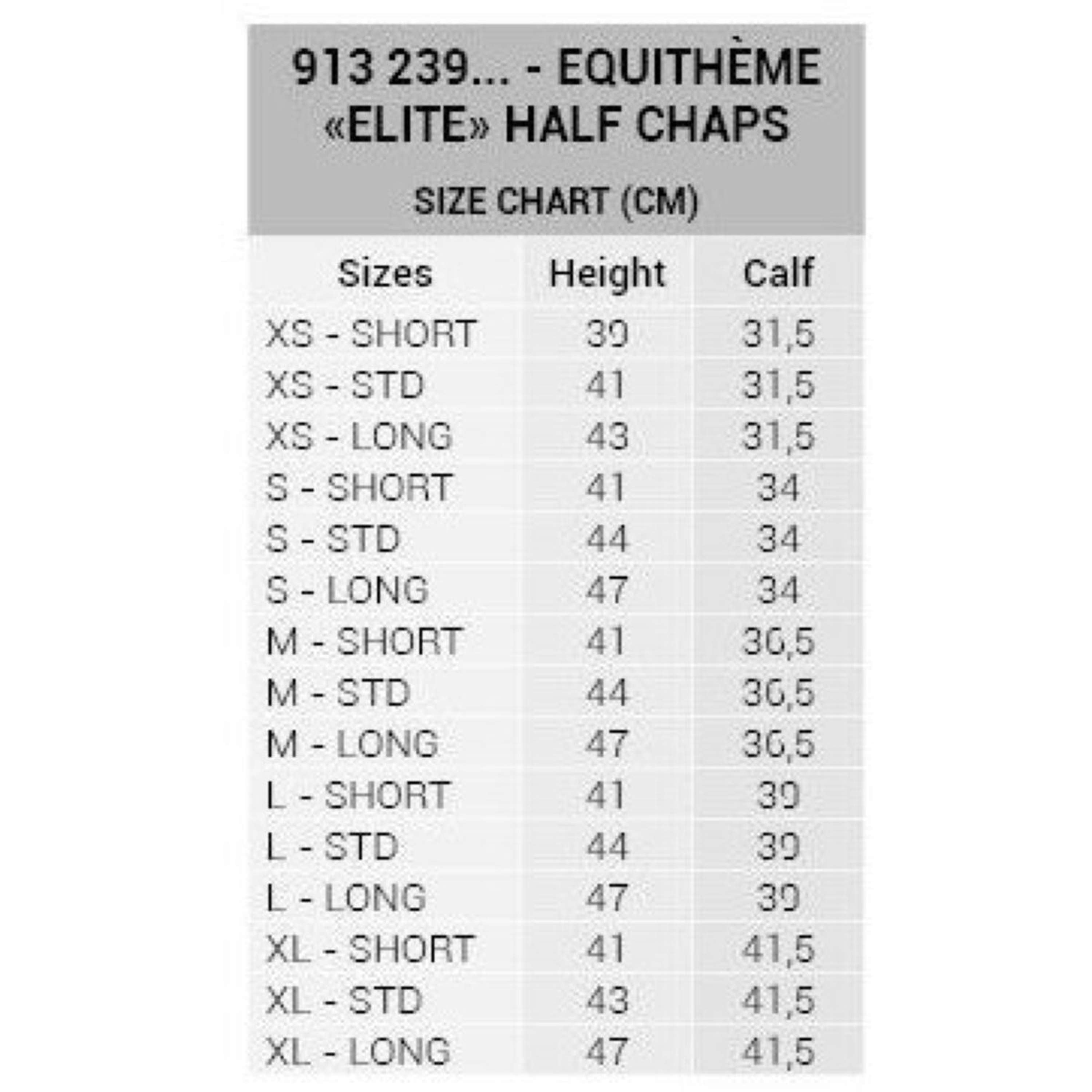 EQUITHÈME Chaps Elite Eje estándar Negro