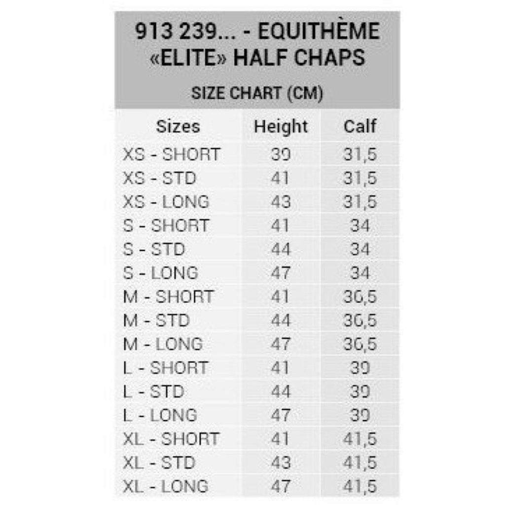 EQUITHÈME Chaps Elite Eje estándar Negro