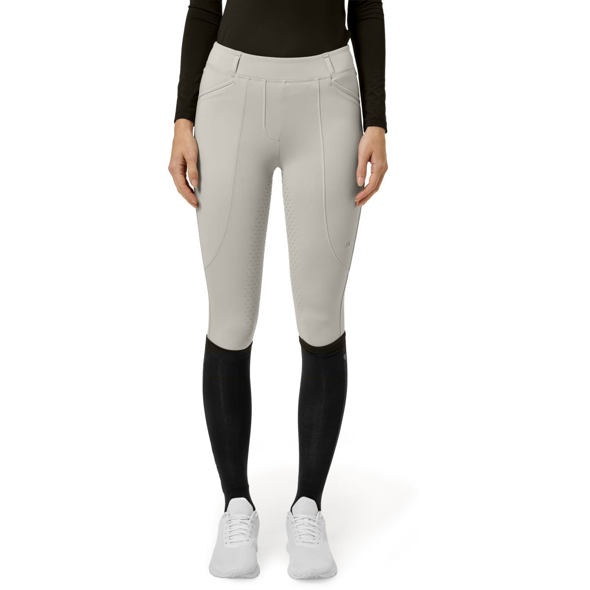 Equestrian Stockholm Legging de Equitación Premium Full Grip Greige