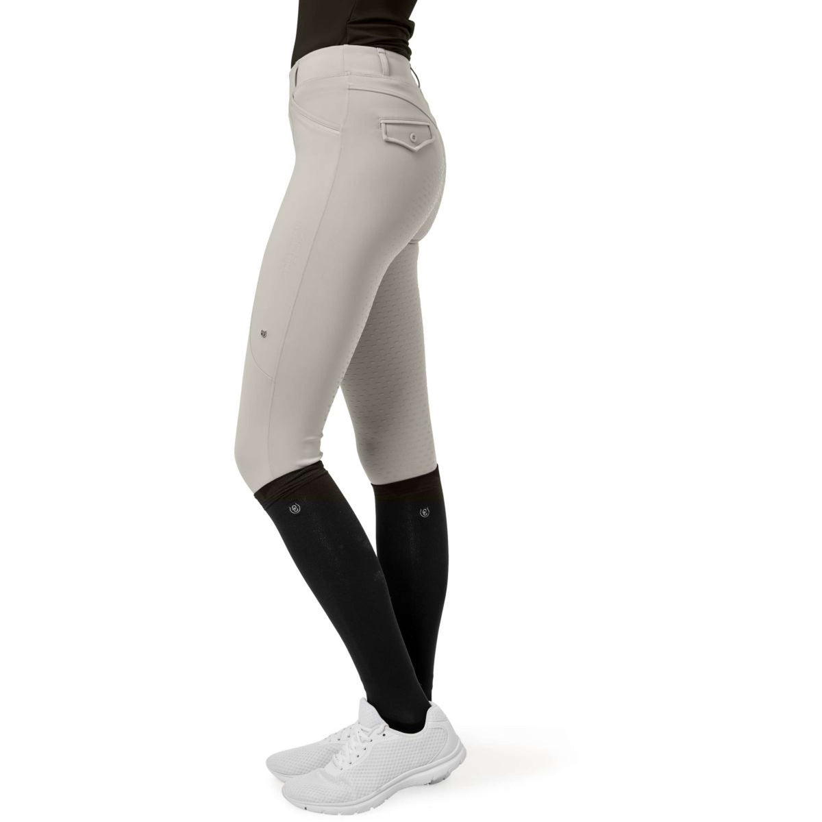 Equestrian Stockholm Legging de Equitación Premium Full Grip Greige
