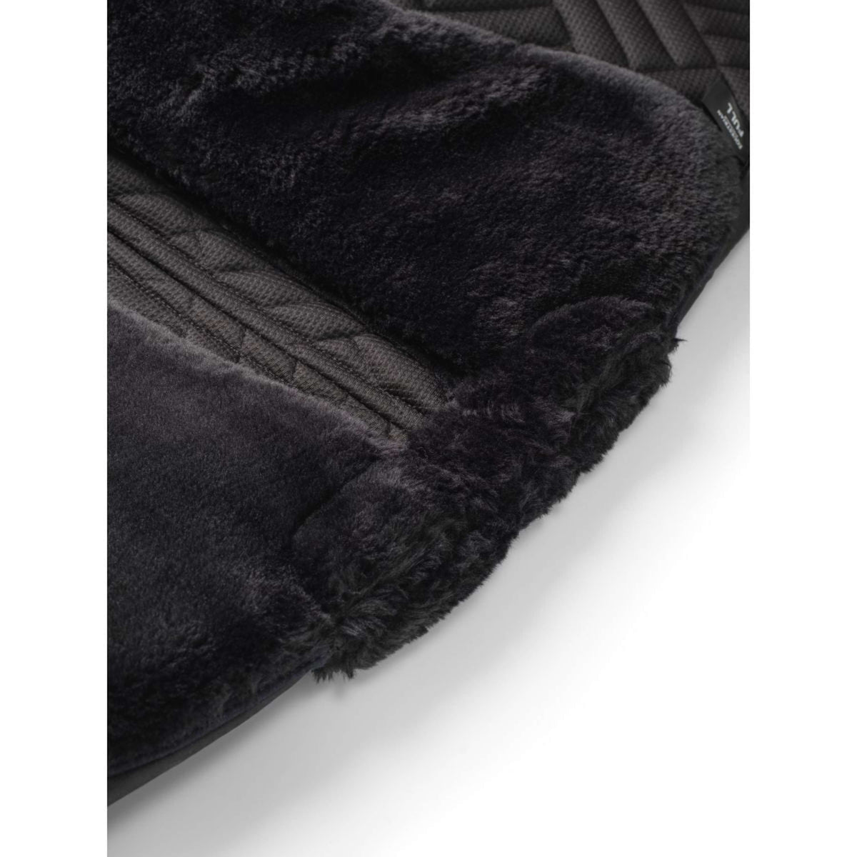 Equestrian Stockholm Mantilla Vegan Fur Doma clásica Crystal Black