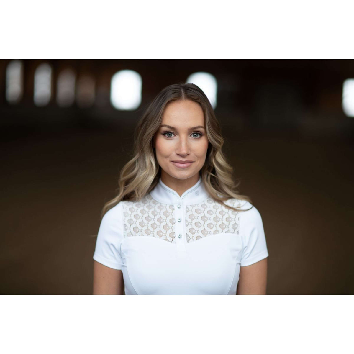 Equestrian Stockholm Camiseta de Competición Crystal Champion Blanco