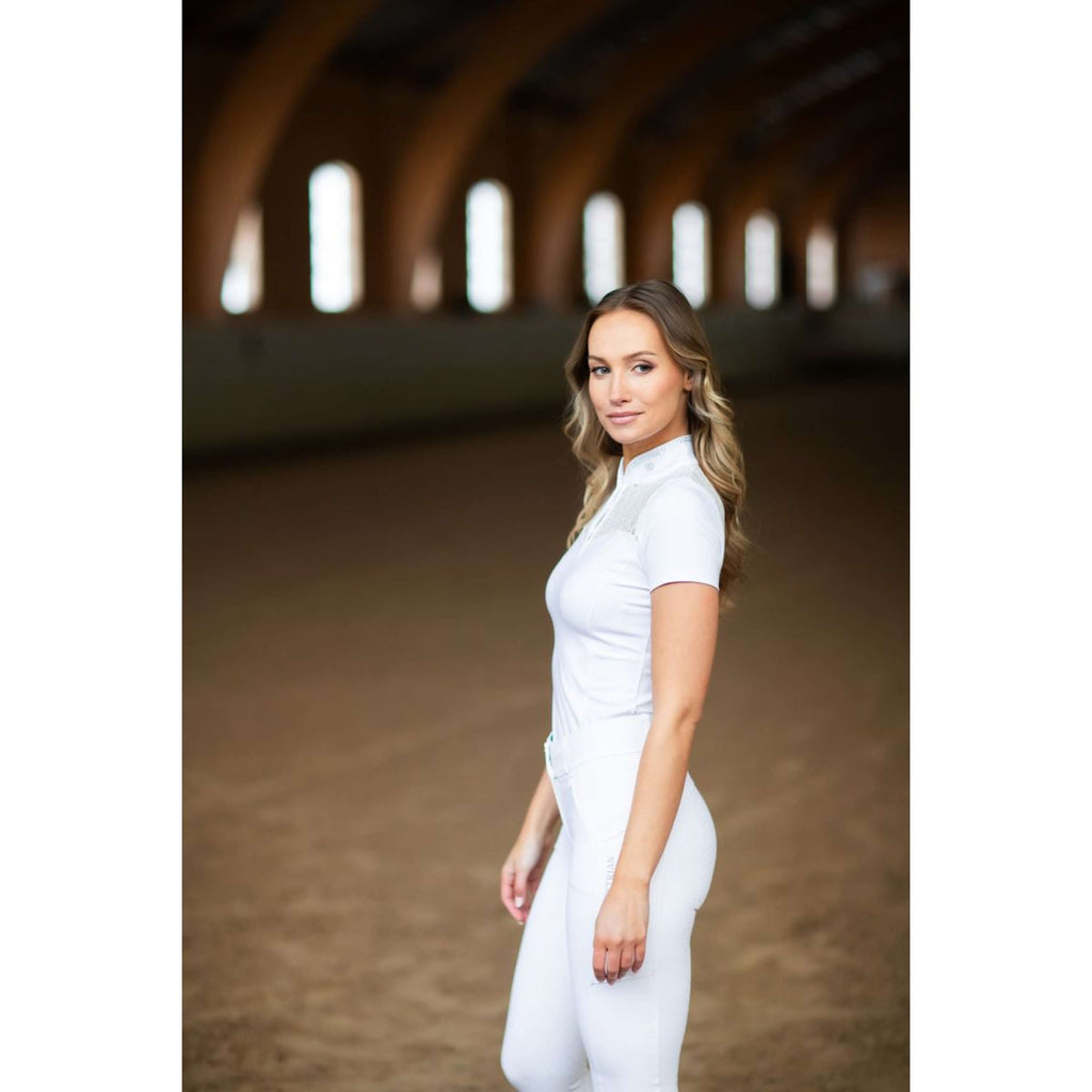 Equestrian Stockholm Camiseta de Competición Crystal Champion Blanco