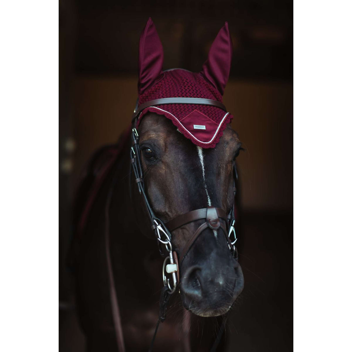 Equestrian Stockholm Bonete para Orejas Bordeaux