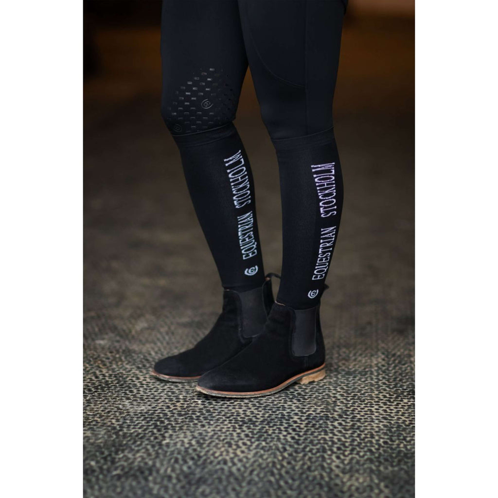 Equestrian Stockholm Calcetines de Equitación Bamboo Blend Edicion Negra