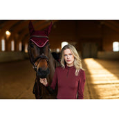 Equestrian Stockholm Bonete para Orejas Modern Crystal Bordeaux