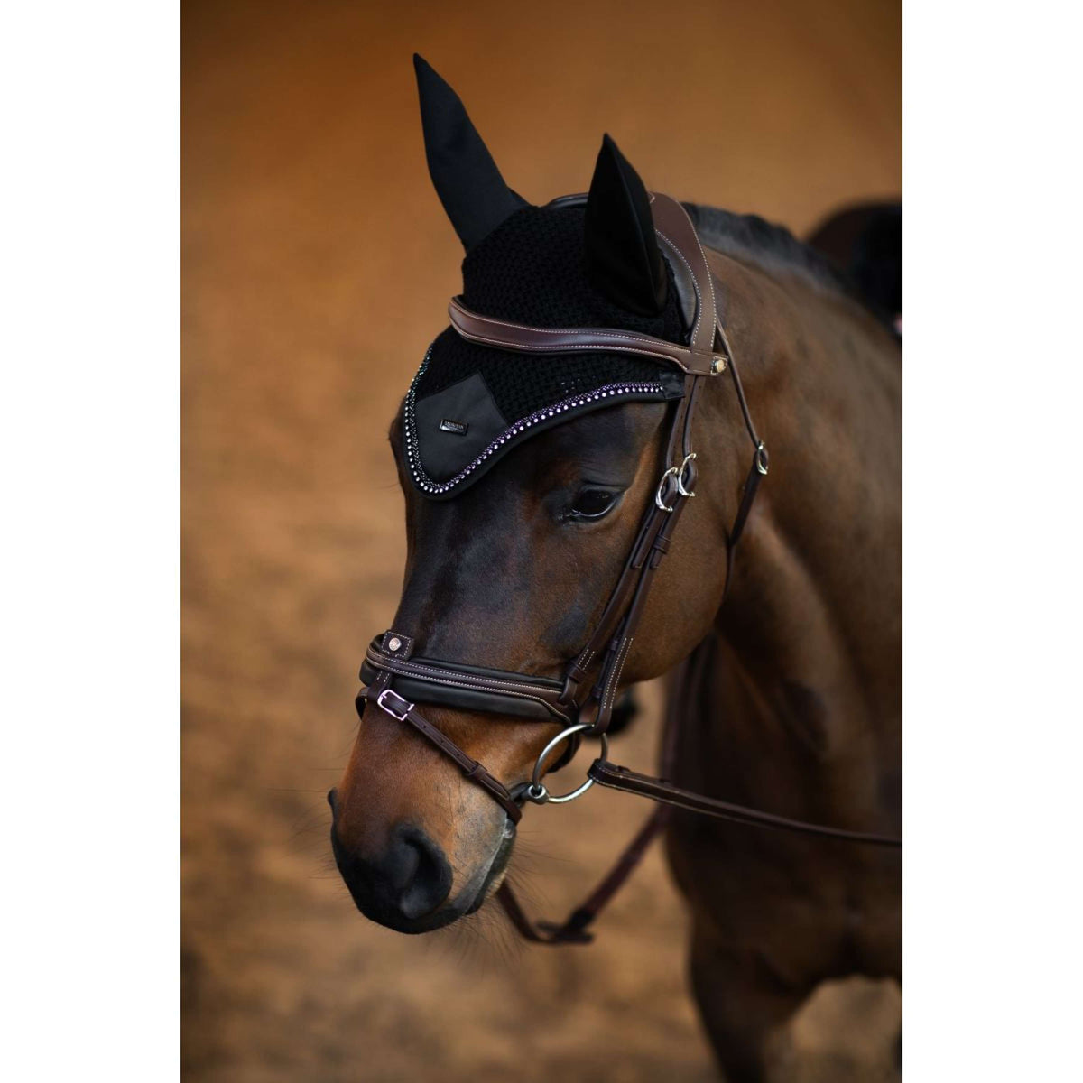 Equestrian Stockholm Bonete para Orejas Modern Crystal Black