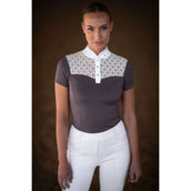 Equestrian Stockholm Camiseta de Competición Crystal Champion Blanco/Dark Violet