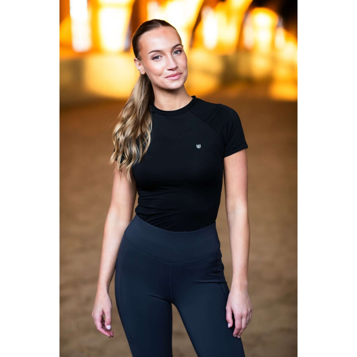 Equestrian Stockholm Shirt Dynamic Short Sleeve Negro