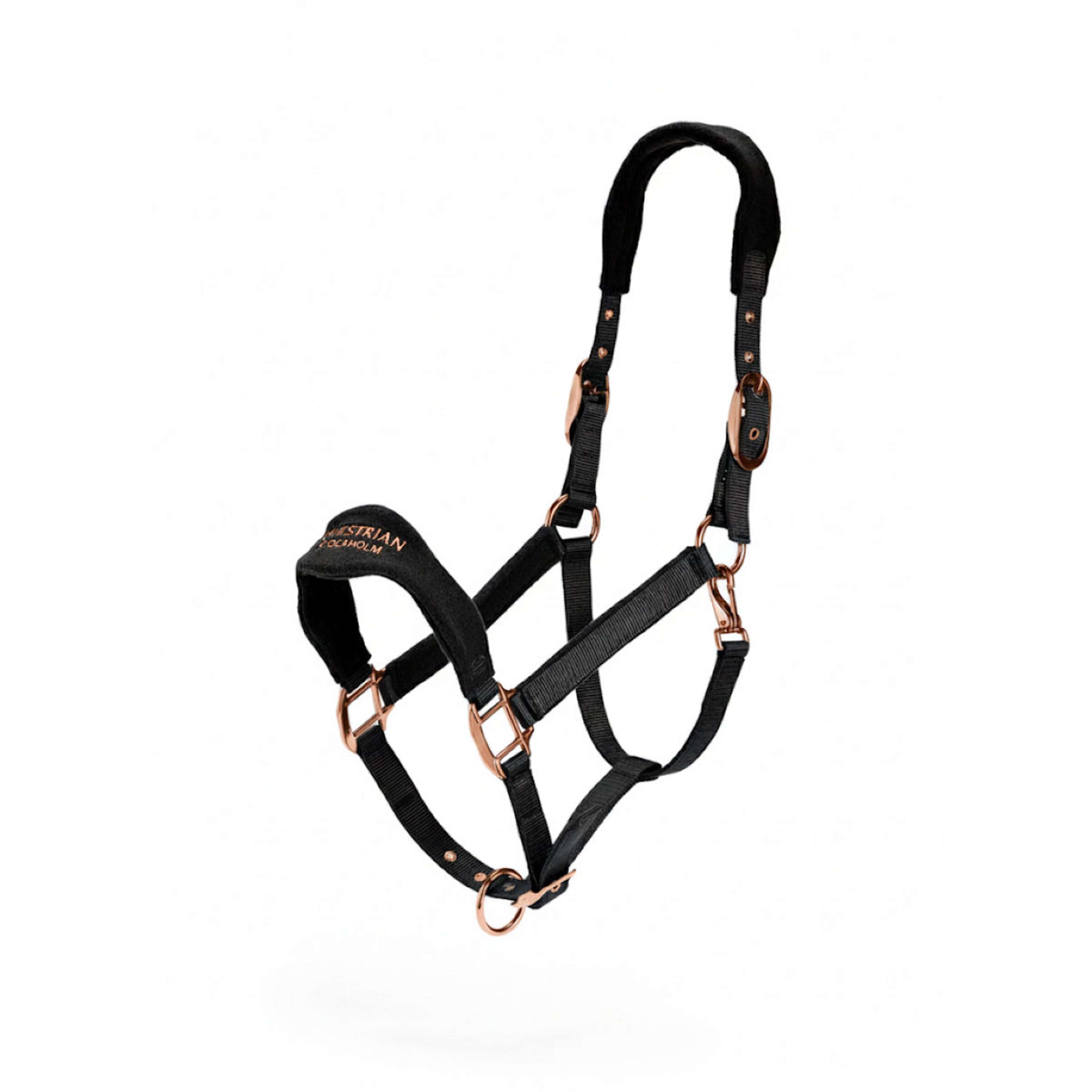 Equestrian Stockholm Cabestro Anatomic Fleece Negro/Blush