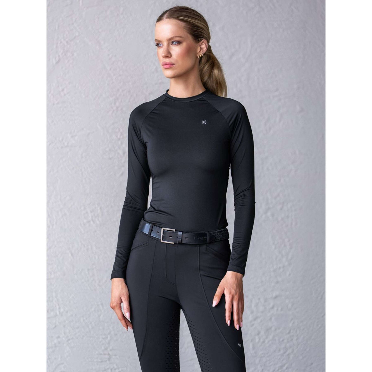 Equestrian Stockholm Legging de Equitación Premium Full Grip Negro
