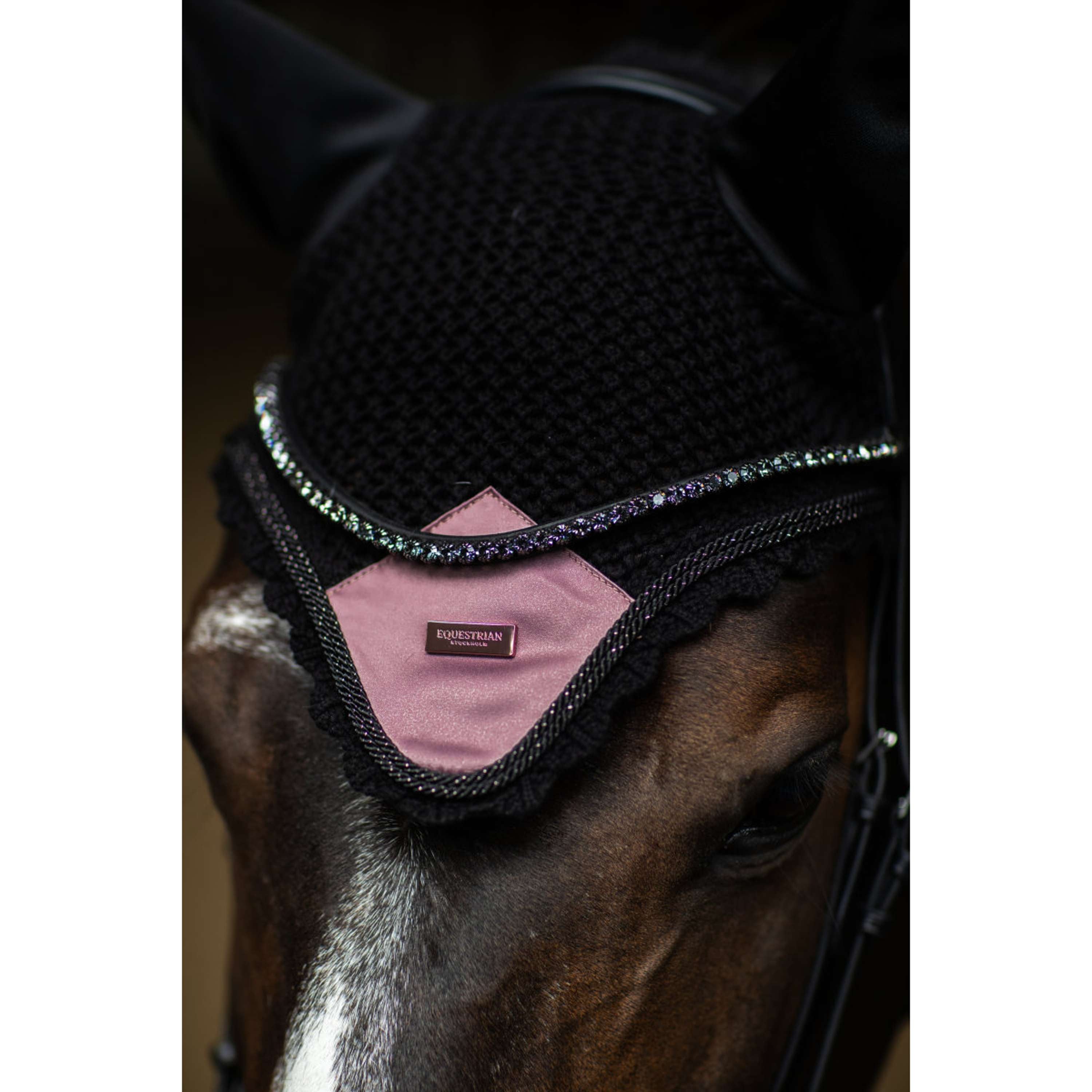 Equestrian Stockholm Bonete para Orejas Negro/Blush