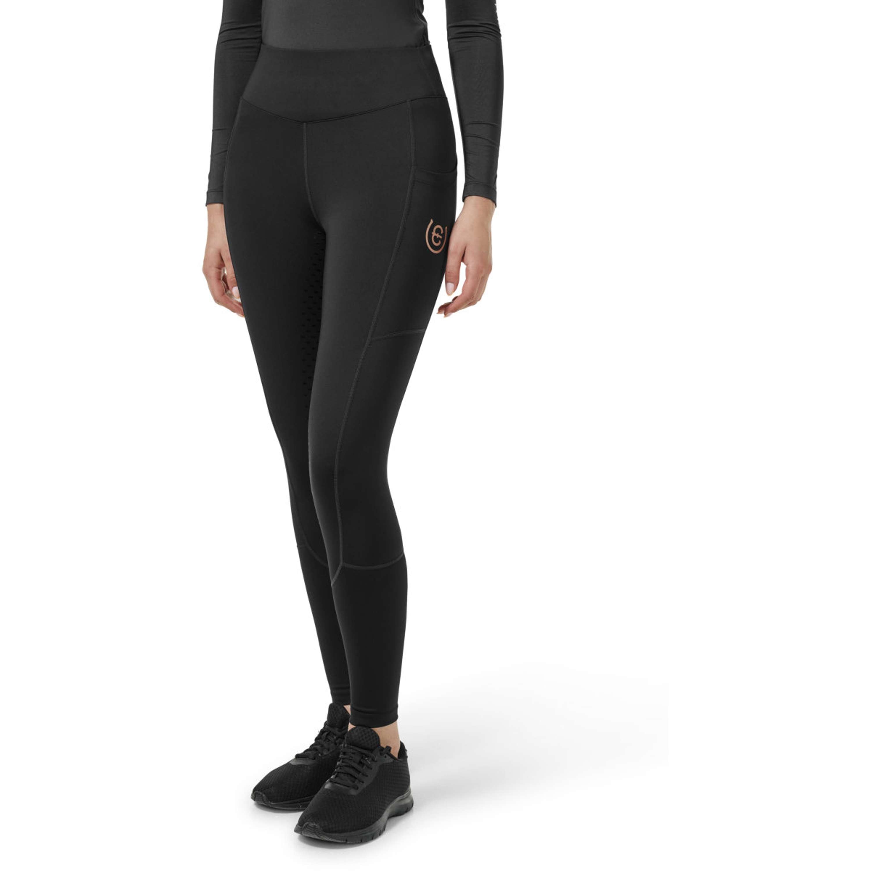 Equestrian Stockholm Legging de Equitación Movement Full Grip Negro/Blush