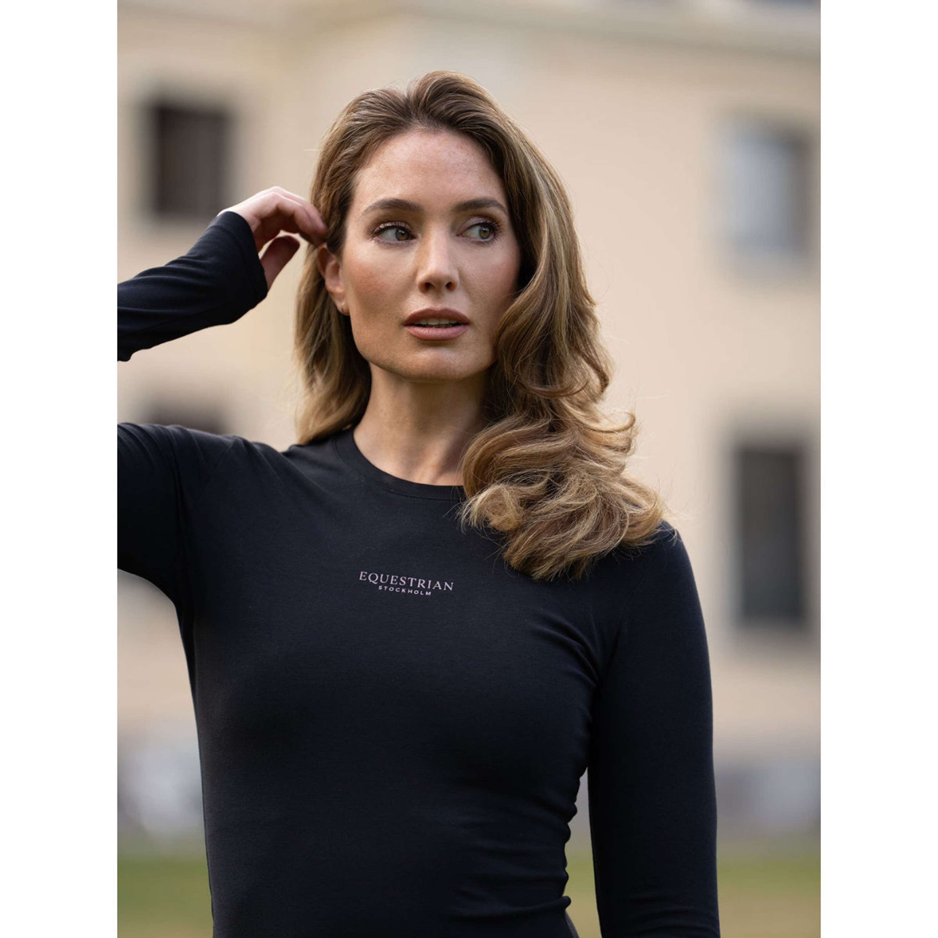 Equestrian Stockholm Camiseta Soft Cotton Negro/Blush