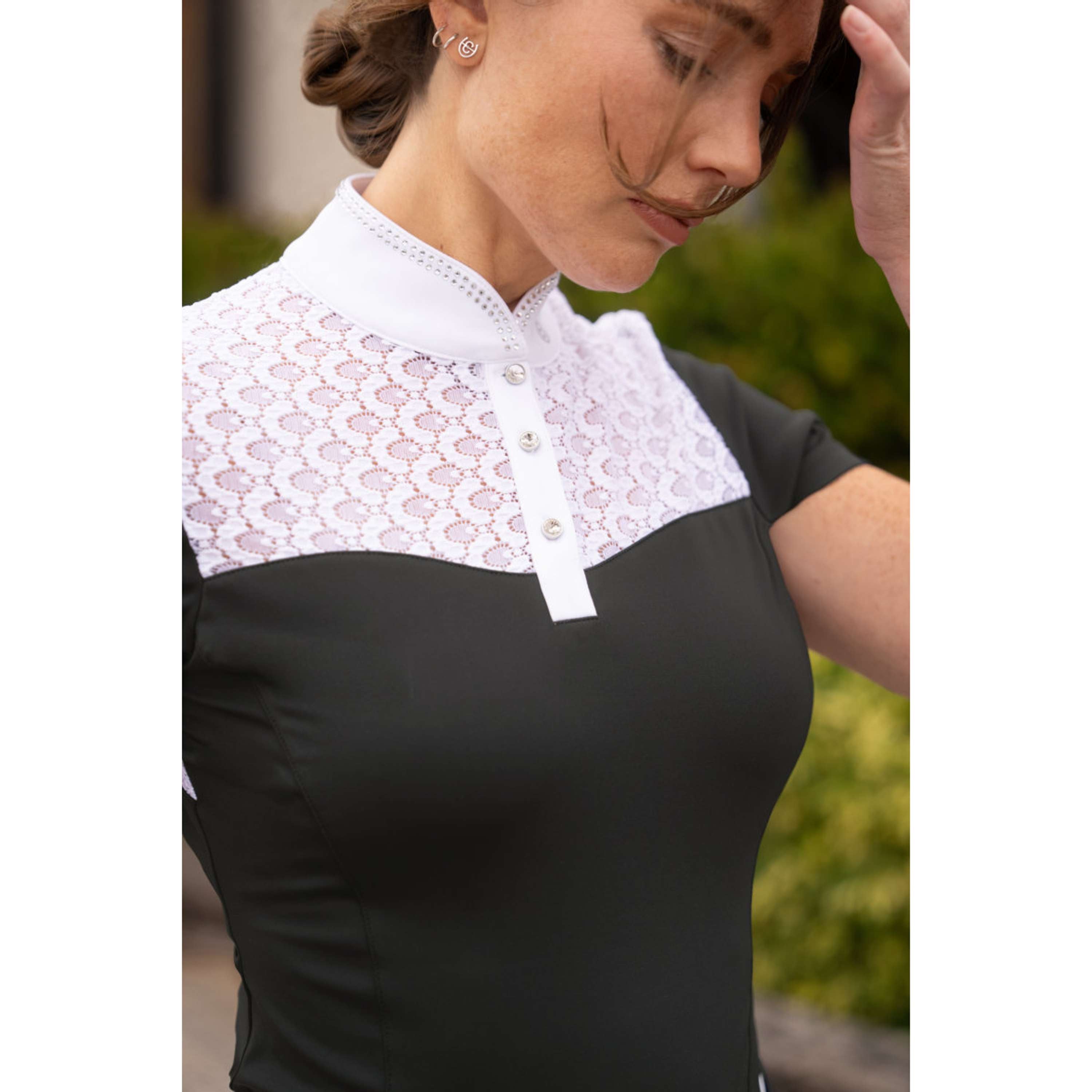 Equestrian Stockholm Camiseta de Competición Crystal Champion Negro