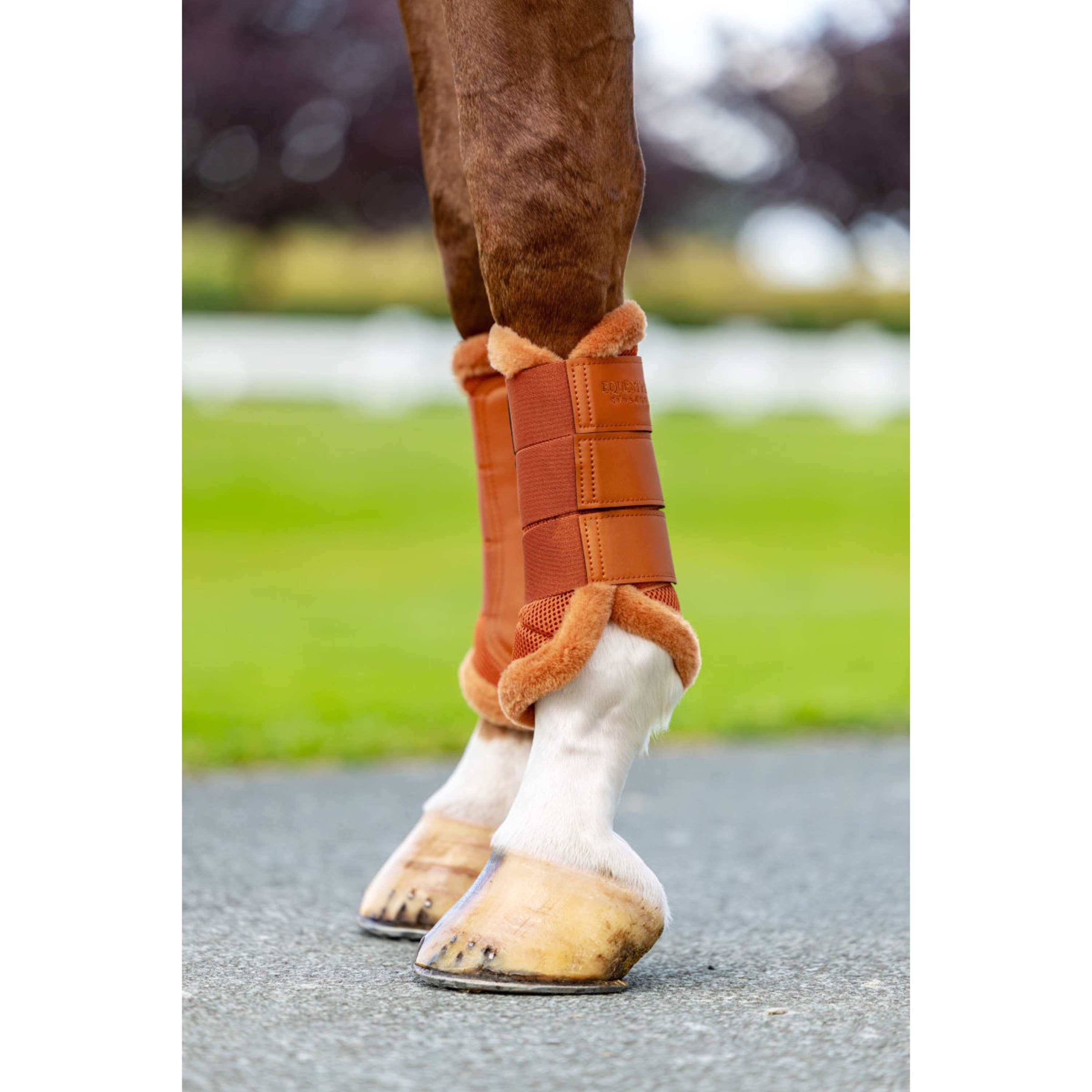 Equestrian Stockholm Protectores de piernas Fur Mesh Chestnut