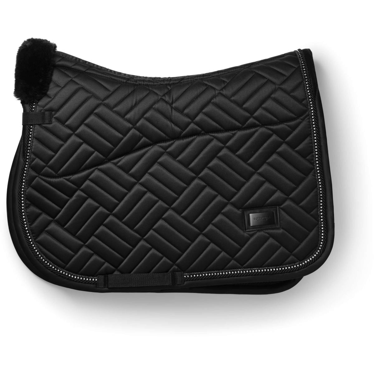 Equestrian Stockholm Mantilla Vegan Fur saltando Crystal Black