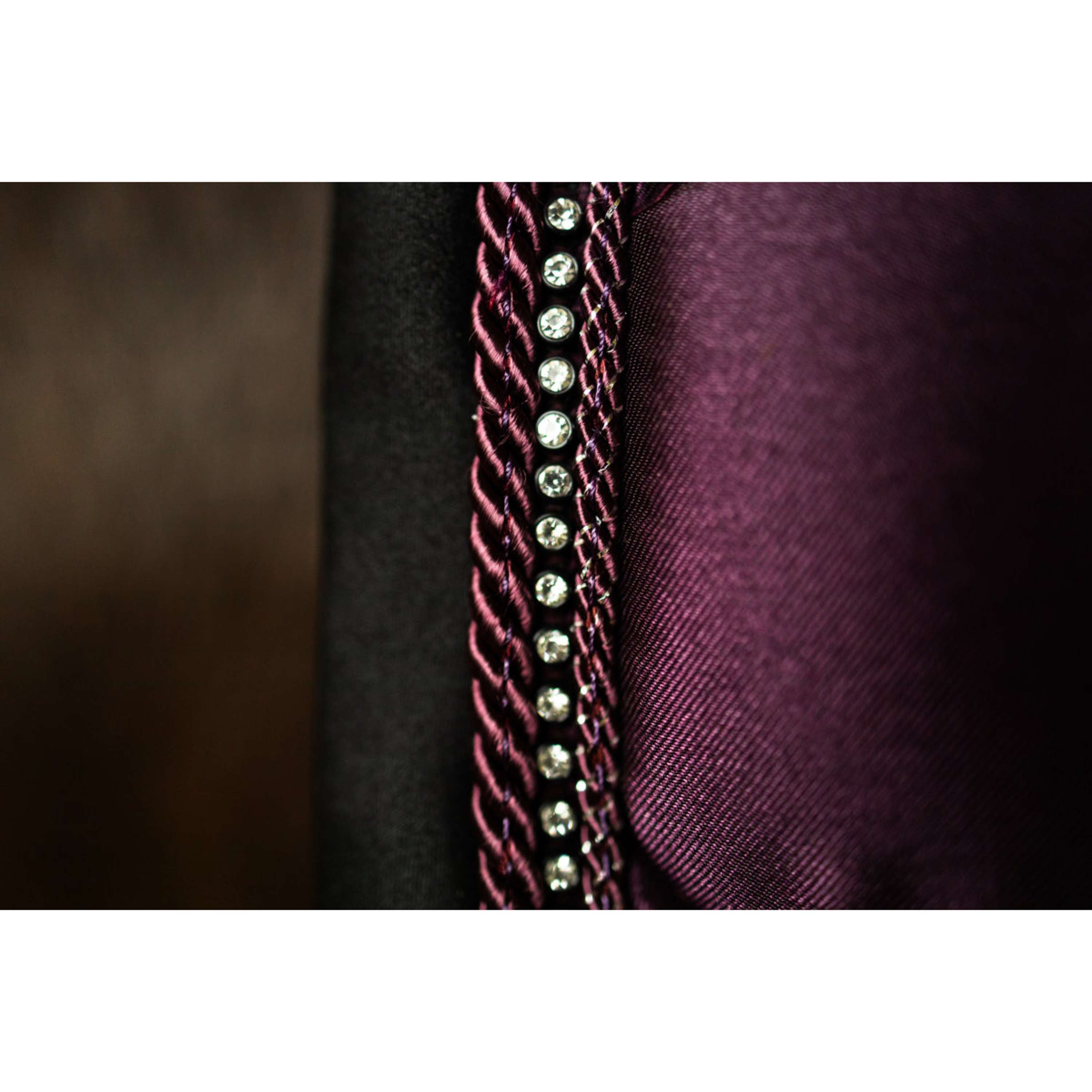 Equestrian Stockholm Mantilla Crystal Shine Saltando Mauve Wine