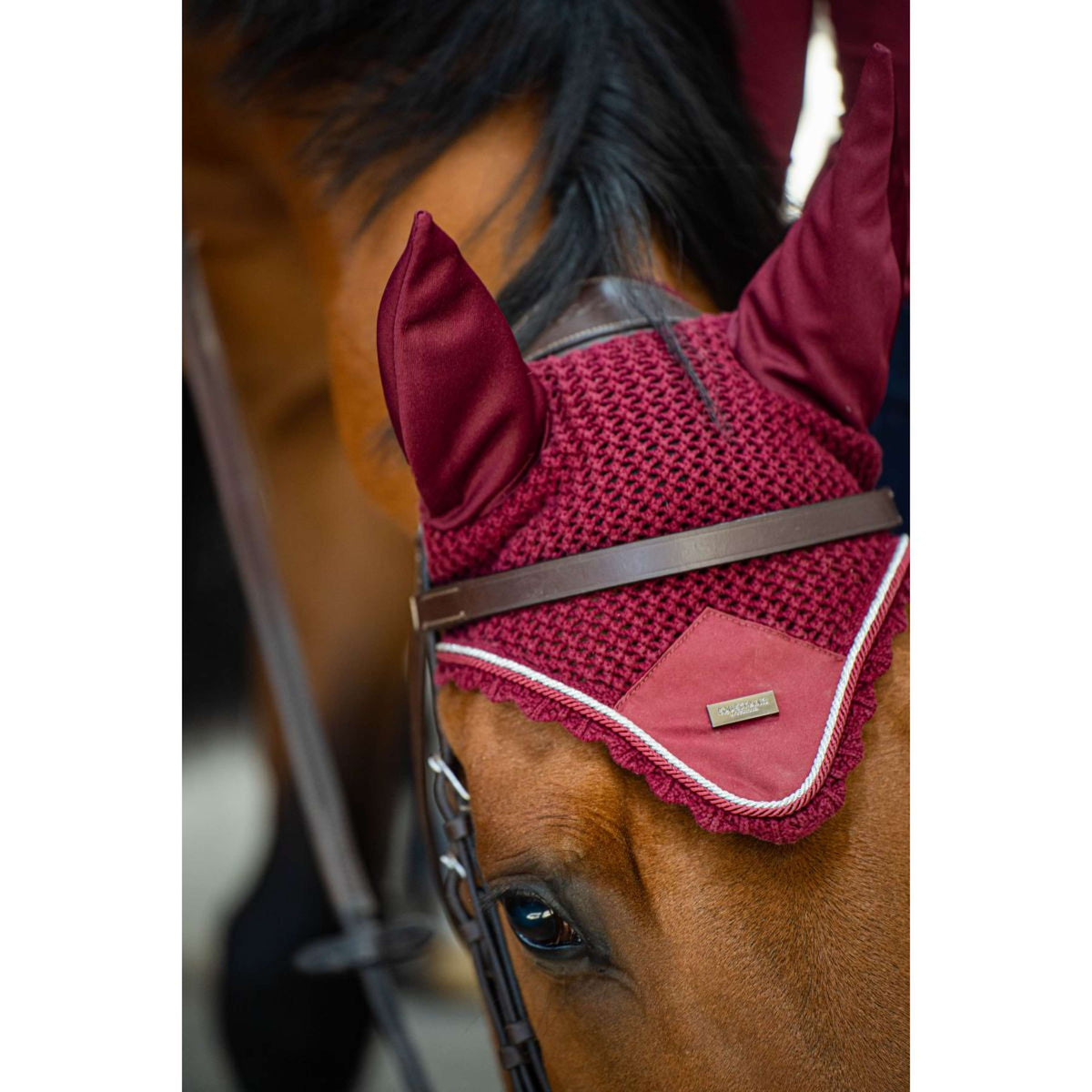 Equestrian Stockholm Bonete para Orejas Bordeaux