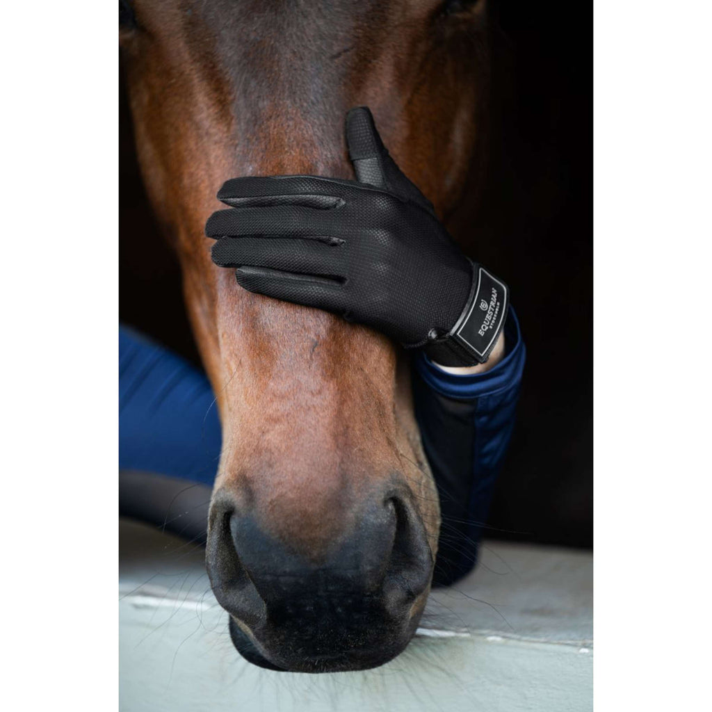Equestrian Stockholm Guantes de Equitación Summer Edicion Negra