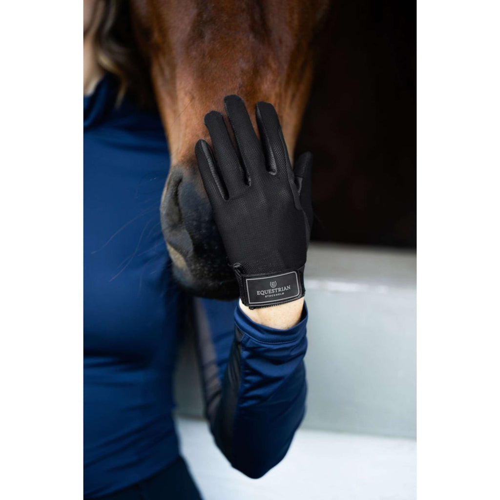 Equestrian Stockholm Guantes de Equitación Summer Edicion Negra