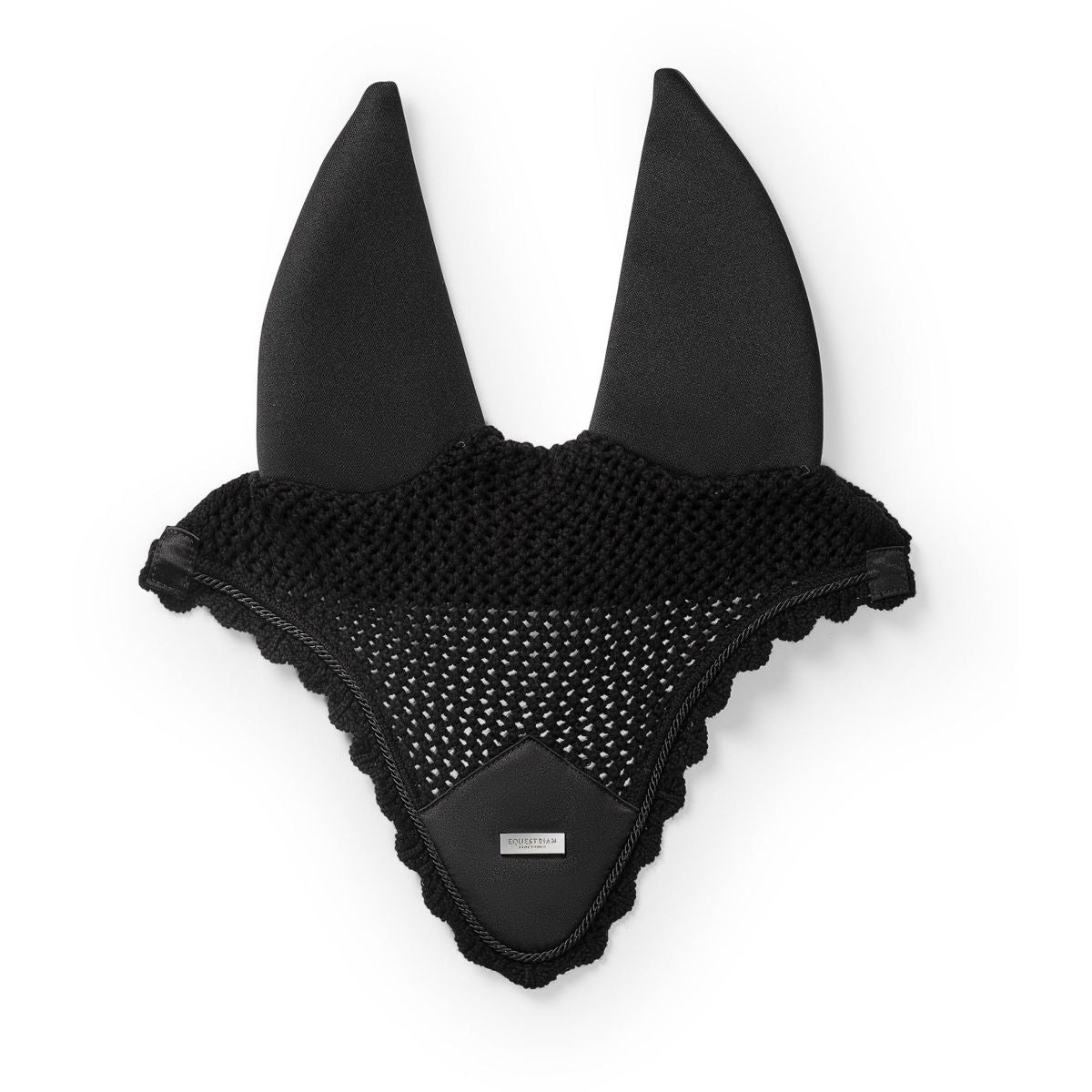 Equestrian Stockholm Bonete para Orejas Padded Negro/Plata