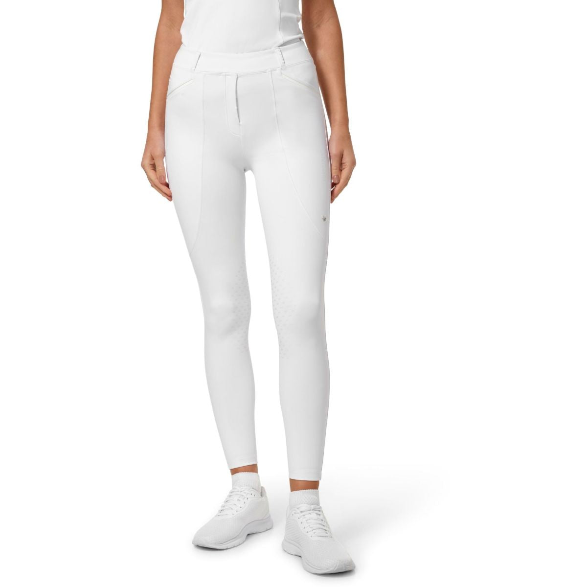 Equestrian Stockholm Legging de Equitación Premium Full Grip Blanco