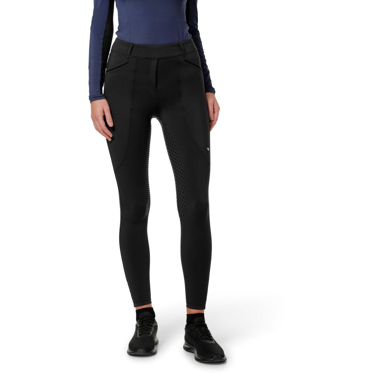 Equestrian Stockholm Legging de Equitación Premium Full Grip Negro