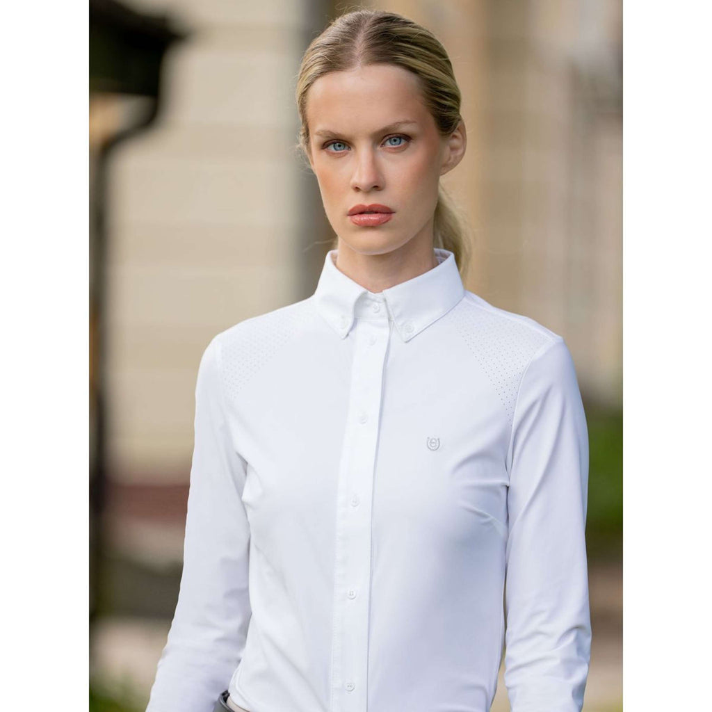 Equestrian Stockholm Camiseta de Competición Performance Blanco