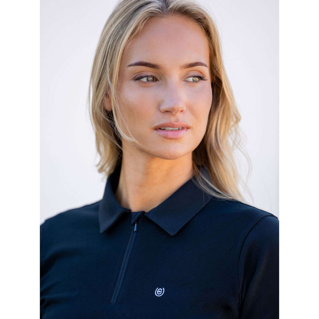 Equestrian Stockholm Poloshirt Zip Negro