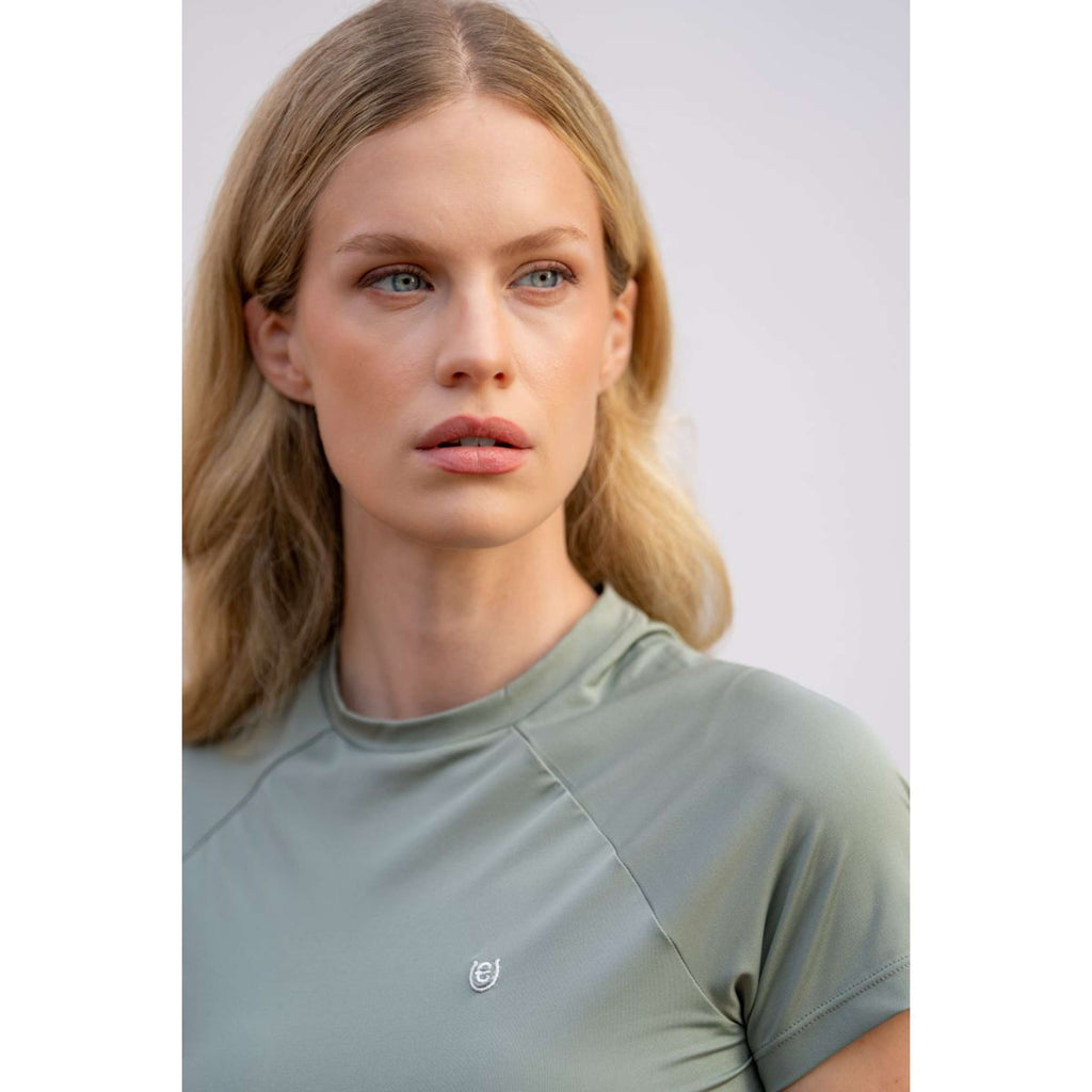 Equestrian Stockholm Camiseta Dynamic Short Sleeve Pistachio White