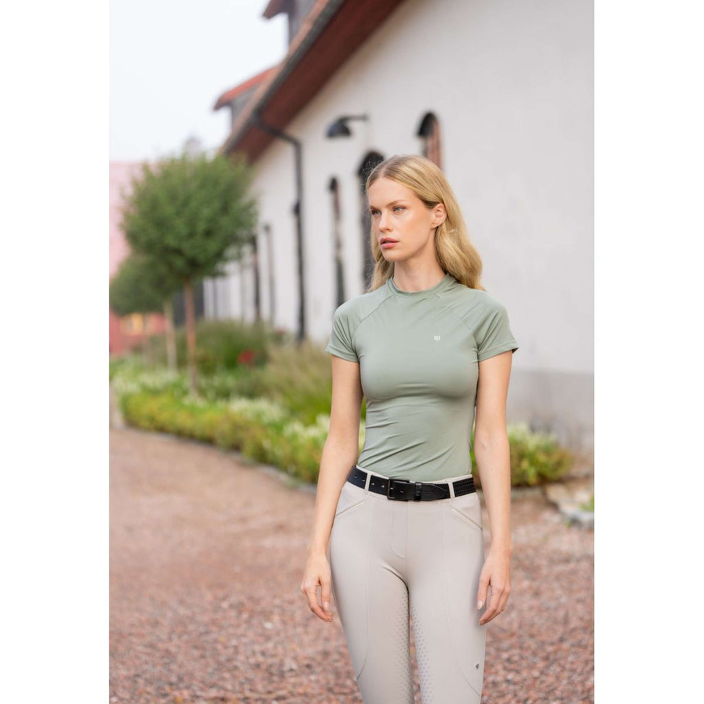 Equestrian Stockholm Camiseta Dynamic Short Sleeve Pistachio White
