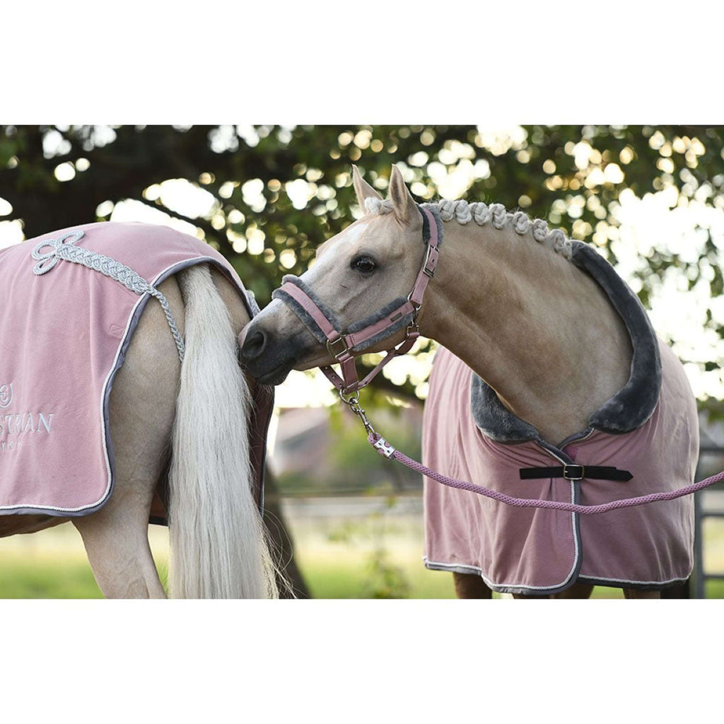 Equestrian Stockholm Cabestro y Ramal Fur Rosa