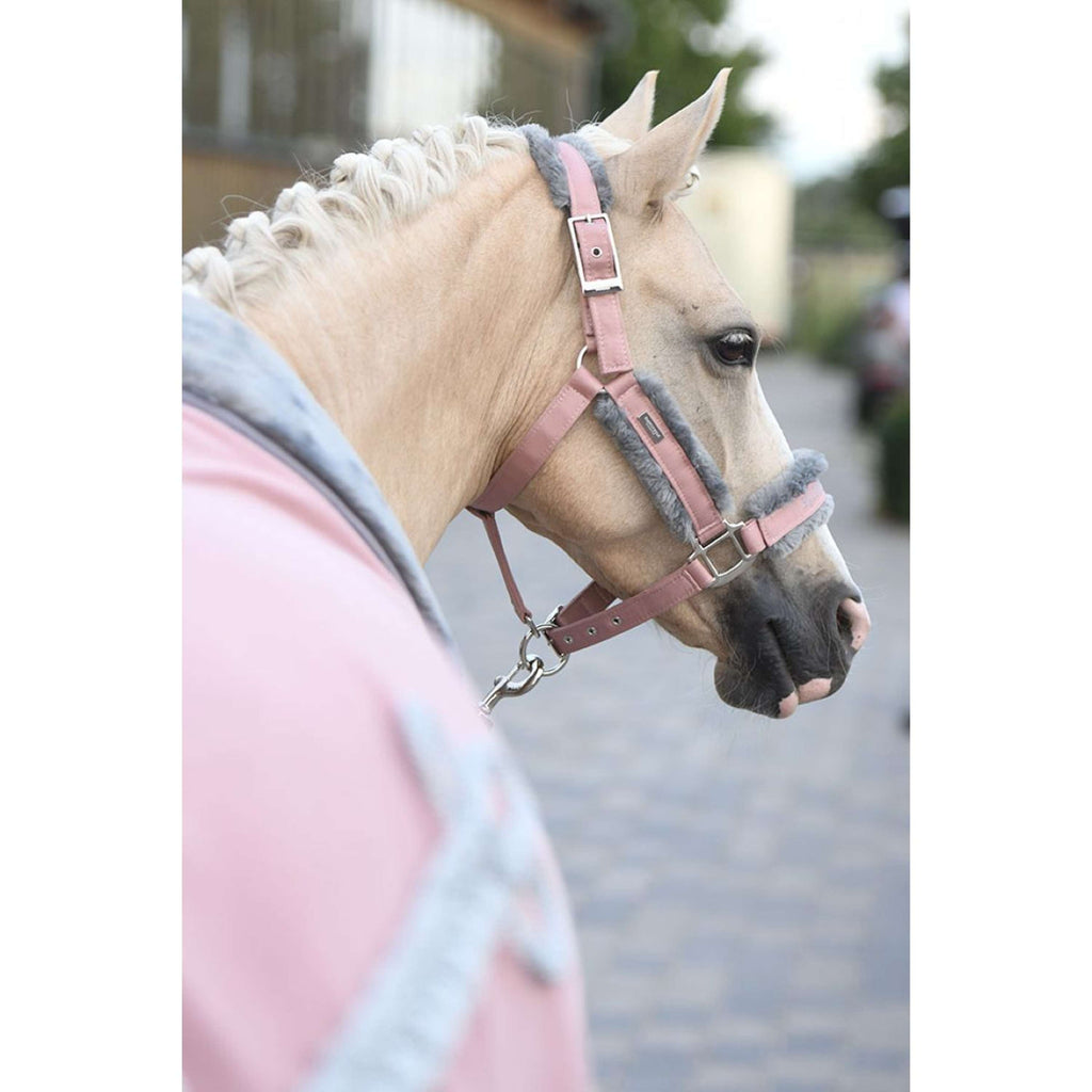 Equestrian Stockholm Cabestro y Ramal Fur Rosa