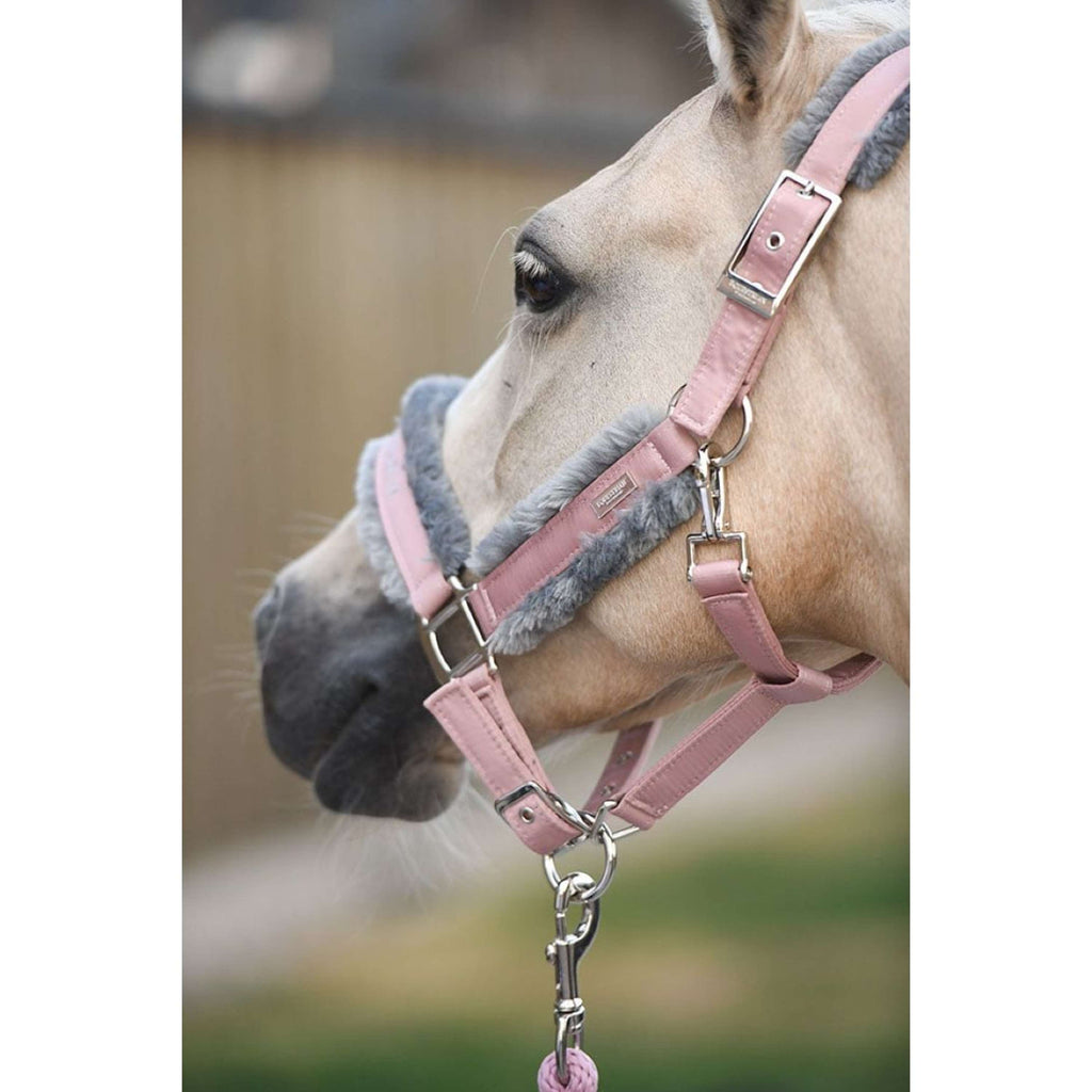 Equestrian Stockholm Cabestro y Ramal Fur Rosa
